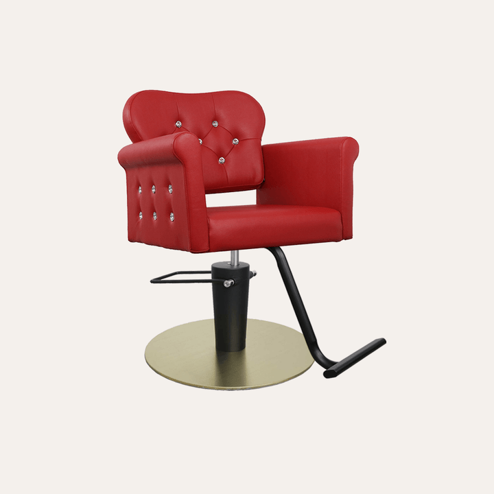 Keller International Glam Ii Salon Chair Red / Gold +$19 *Special Care Instructions* / Black +$19 DSP-KEL-APCHR-K1168C-T-RED