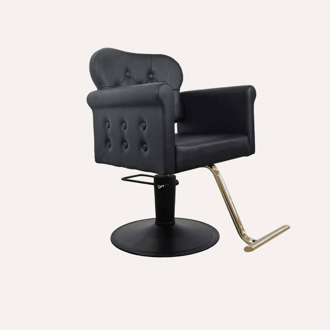 Keller International Glam Salon Chair Black / Gold +$29 DSP-KEL-APCHR-K1168-T-BLACK