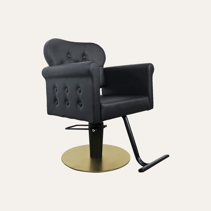 Keller International Glam Salon Chair Gold +$19 *Special Care Instructions* / Black +$19 DSP-KEL-APCHR-K1168-T-BLACK