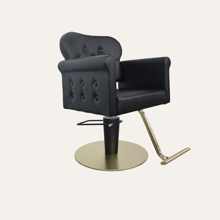 Keller International Glam Salon Chair Gold +$19 *Special Care Instructions* / Gold +$29 DSP-KEL-APCHR-K1168-T-BLACK