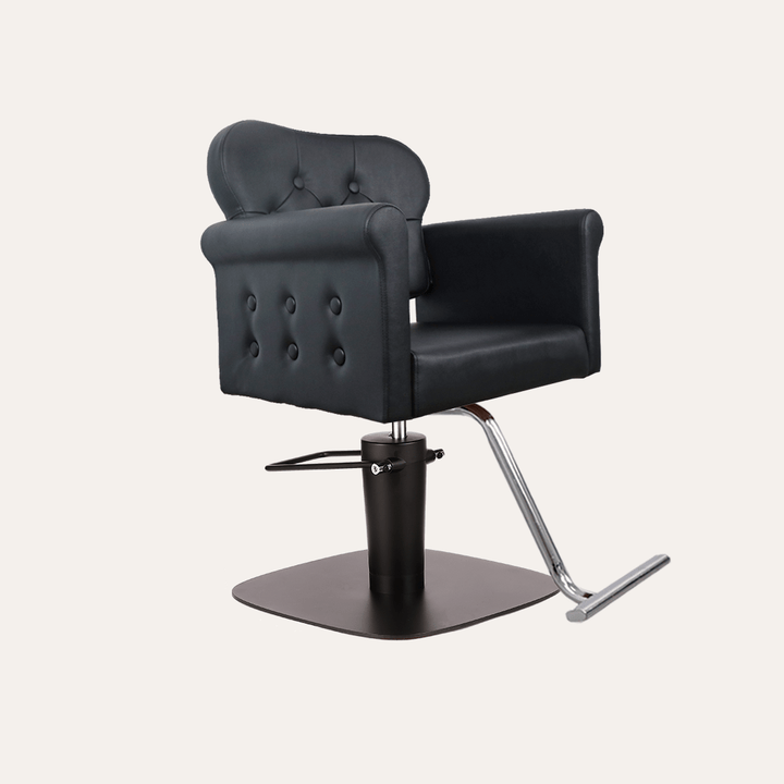 Keller International Glam Salon Chair Square Black +$19 / Chrome DSP-KEL-APCHR-K1168-T-BLACK