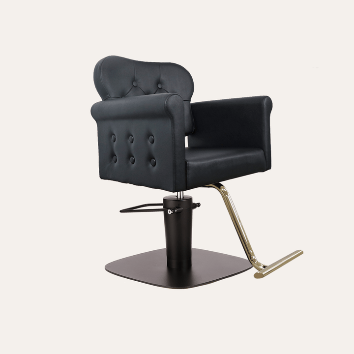 Keller International Glam Salon Chair Square Black +$19 / Gold +$29 DSP-KEL-APCHR-K1168-T-BLACK