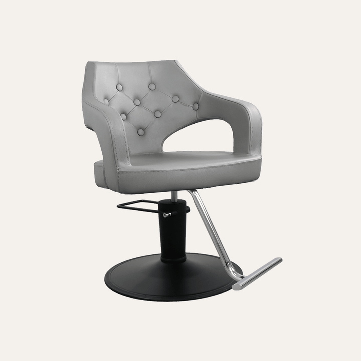 Keller International Glitz Salon Chair Grey / Black / Chrome DSP-KEL-APCHR-K1167-T-GREY