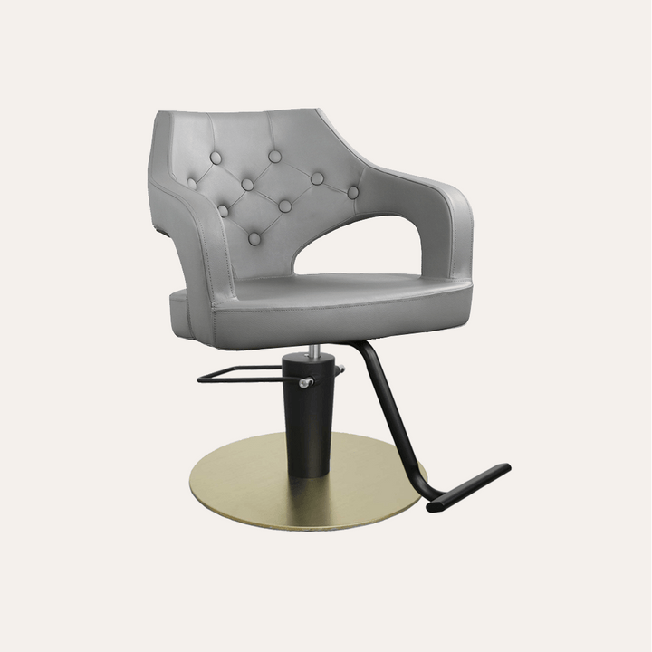 Keller International Glitz Salon Chair Grey / Gold +$19 *Special Care Instructions* / Black +$19 DSP-KEL-APCHR-K1167-T-GREY