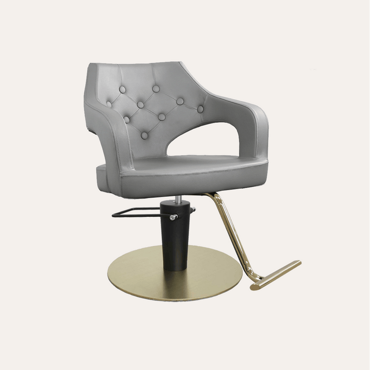 Keller International Glitz Salon Chair Grey / Gold +$19 *Special Care Instructions* / Gold +$29 DSP-KEL-APCHR-K1167-T-GREY