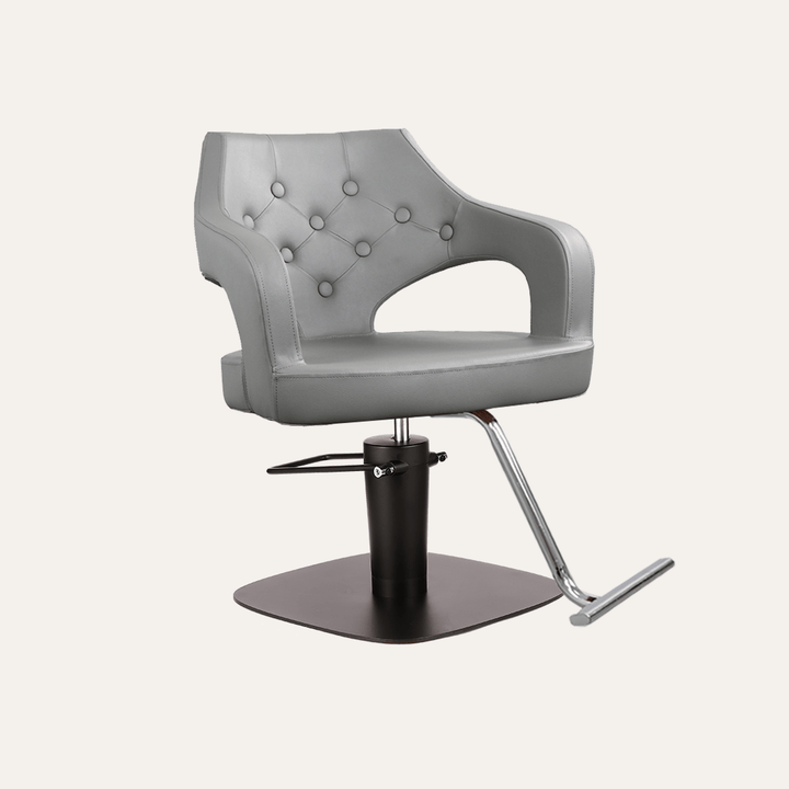 Keller International Glitz Salon Chair Grey / Square Black +$19 / Chrome DSP-KEL-APCHR-K1167-T-GREY