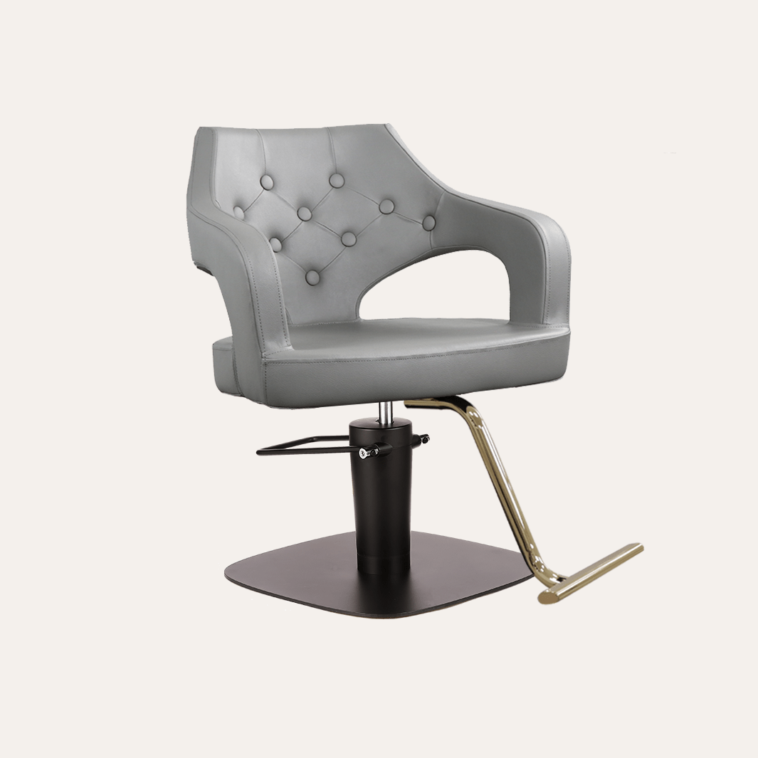 Keller International Glitz Salon Chair Grey / Square Black +$19 / Gold +$29 DSP-KEL-APCHR-K1167-T-GREY