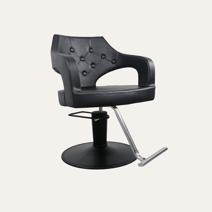 Keller International Glitz Salon Chair Black / Black / Chrome DSP-KEL-APCHR-K1167-T-BLACK