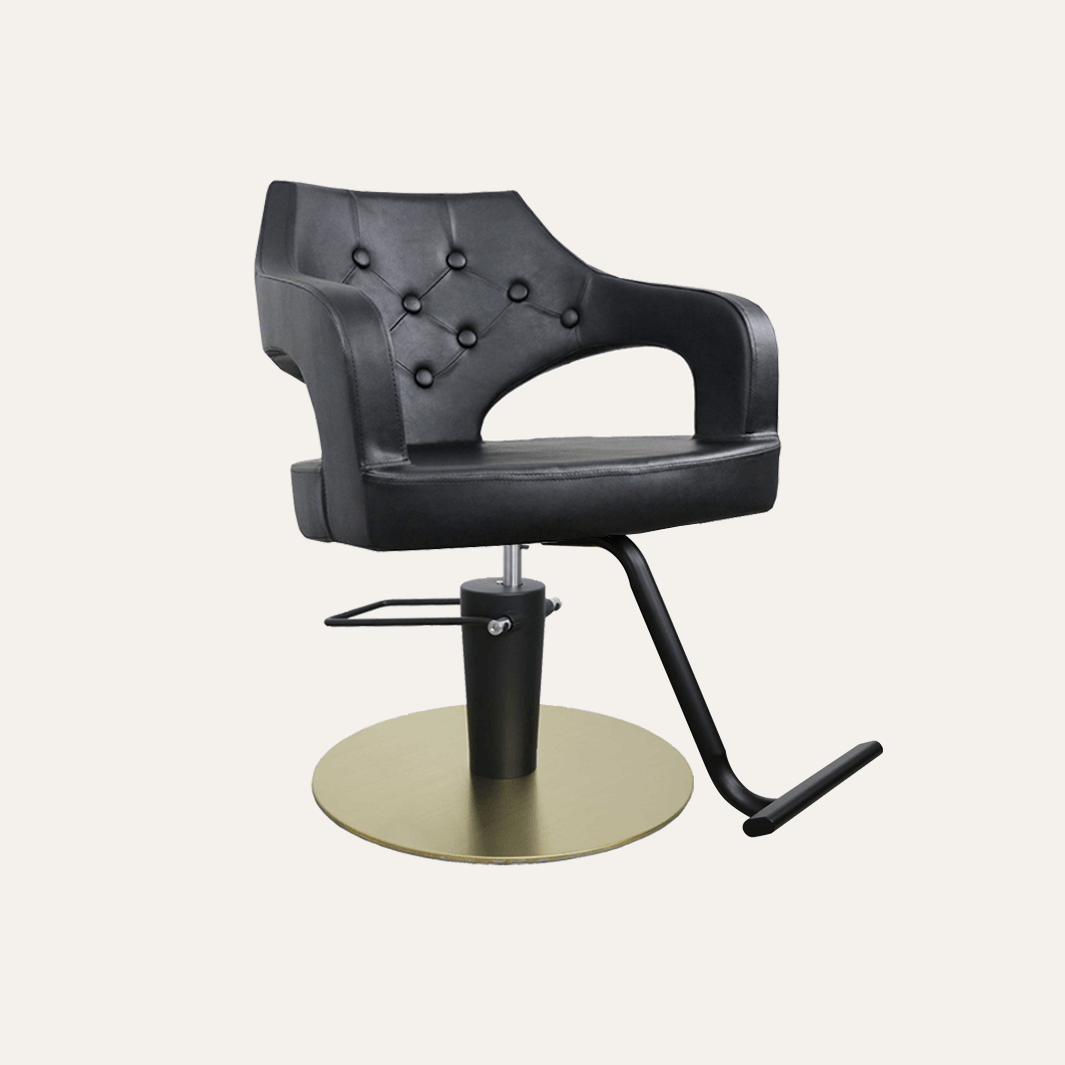 Keller International Glitz Salon Chair Black / Gold +$19 *Special Care Instructions* / Black +$19 DSP-KEL-APCHR-K1167-T-BLACK