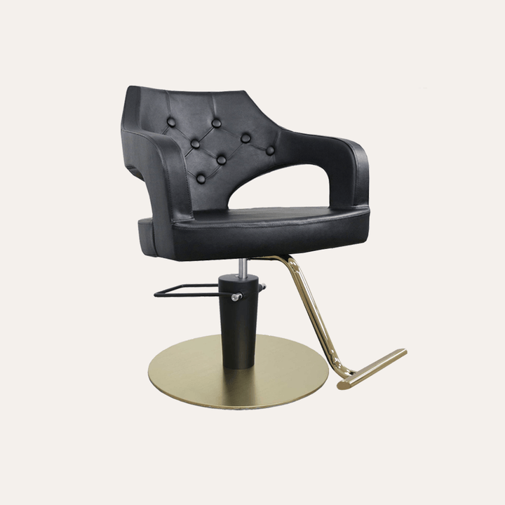 Keller International Glitz Salon Chair Black / Gold +$19 *Special Care Instructions* / Gold +$29 DSP-KEL-APCHR-K1167-T-BLACK
