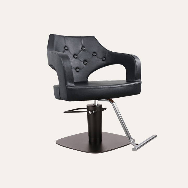 Keller International Glitz Salon Chair Black / Square Black +$19 / Chrome DSP-KEL-APCHR-K1167-T-BLACK