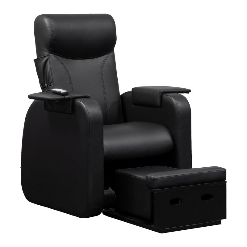 Mayakoba PediPlush Lounge Non-Plumbing Pedicure Chair HZH-NPSPA-1011-BLK