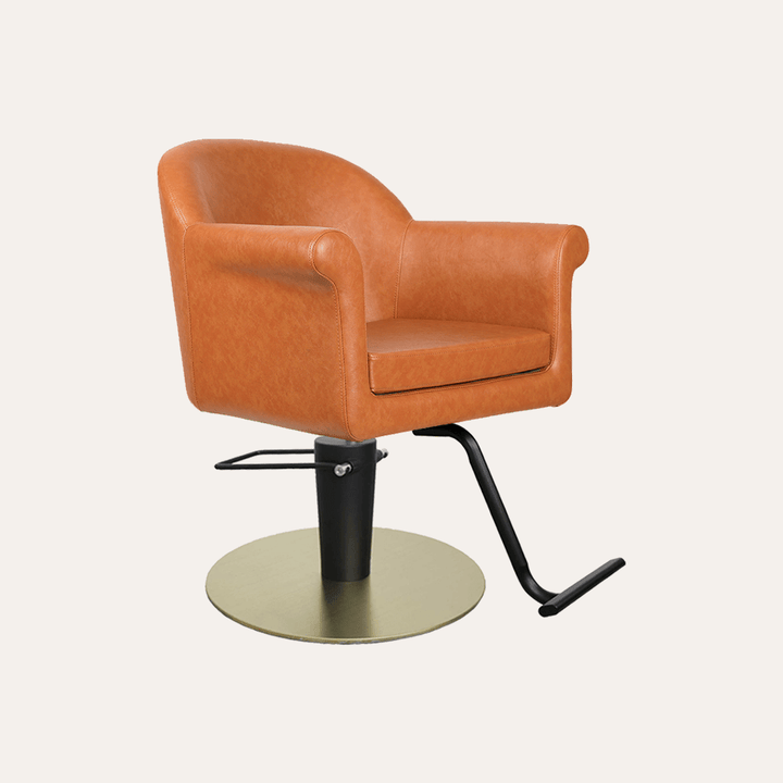 Keller International Hudson Salon Chair Camel / Gold +$19 *Special Care Instructions* / Black +$19 DSP-KEL-APCHR-K1127-T-CAMEL