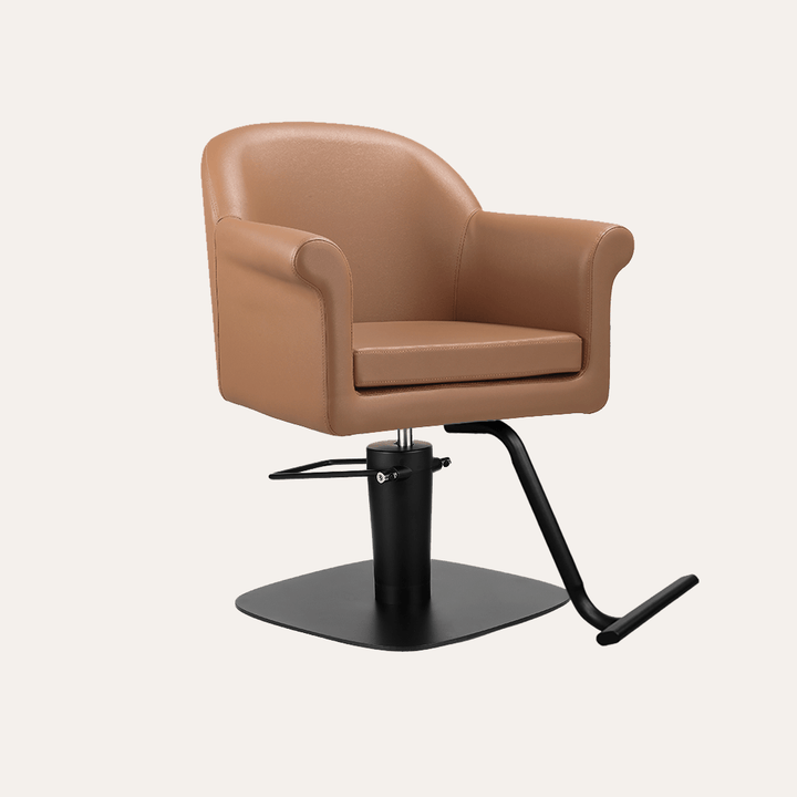 Keller International Hudson Salon Chair Cappuccino / Square Black +$19 / Black +$19 DSP-KEL-APCHR-K1127-T-CAPPUCCINO