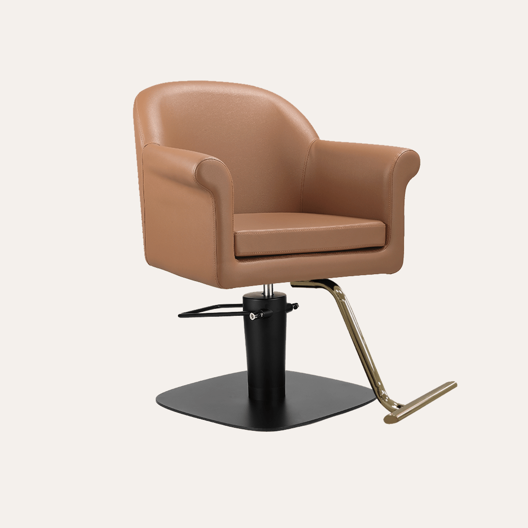 Keller International Hudson Salon Chair Cappuccino / Square Black +$19 / Gold +$29 DSP-KEL-APCHR-K1127-T-CAPPUCCINO