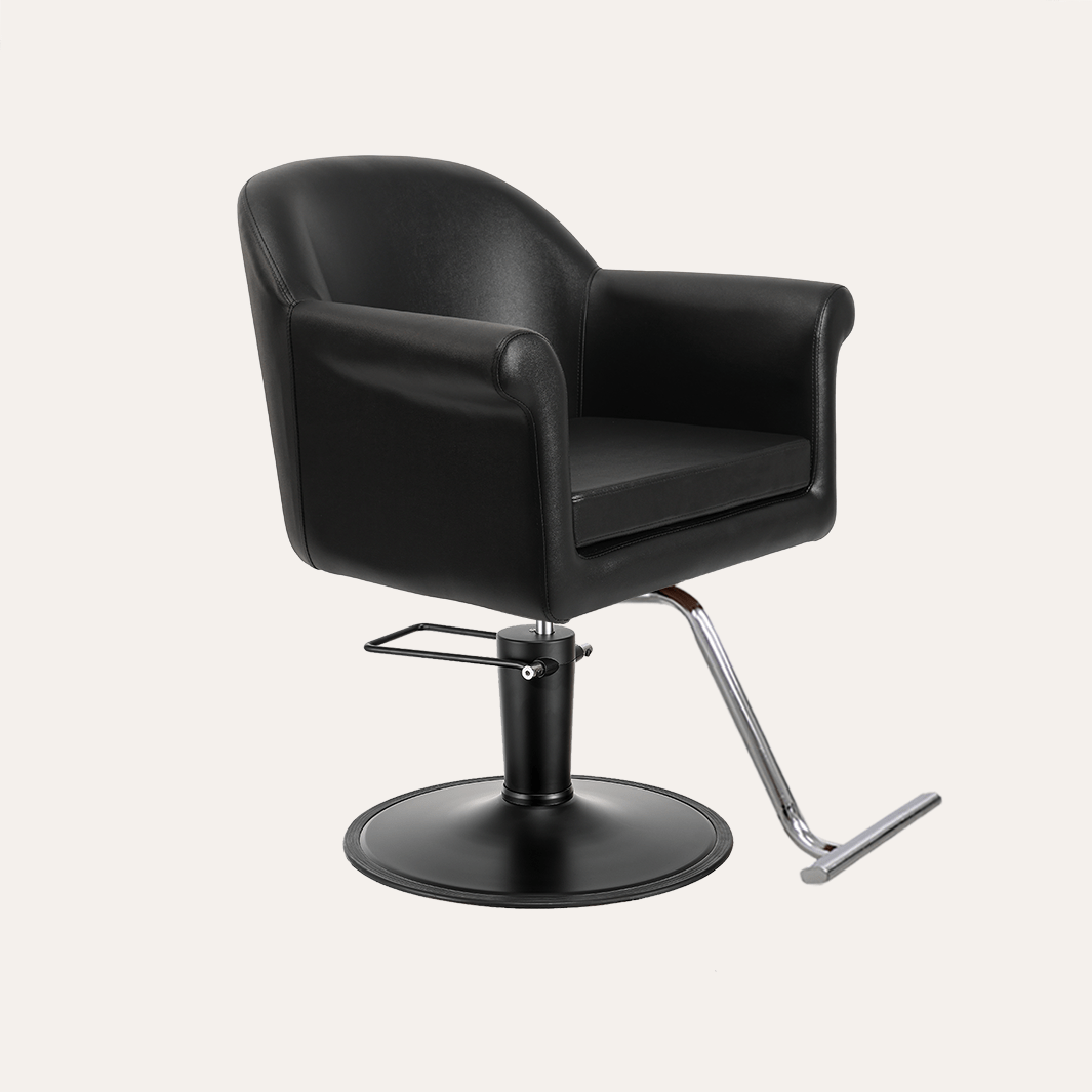 Keller International Hudson Salon Chair Black / Black / Chrome DSP-KEL-APCHR-K1127-T-BLACK