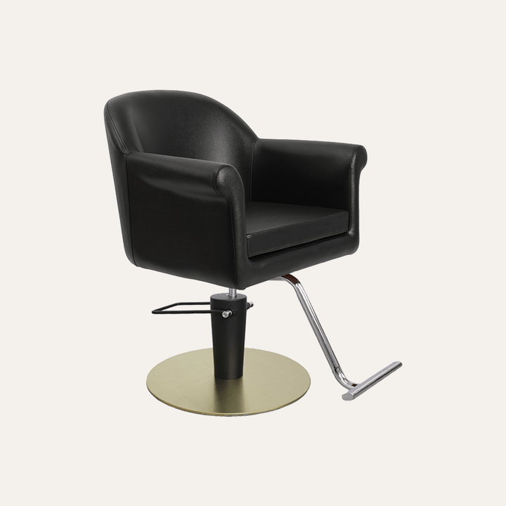 Keller International Hudson Salon Chair Black / Gold +$19 *Special Care Instructions* / Chrome DSP-KEL-APCHR-K1127-T-BLACK