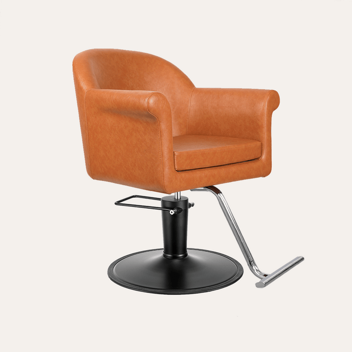 Keller International Hudson Salon Chair Camel / Black / Chrome DSP-KEL-APCHR-K1127-T-CAMEL