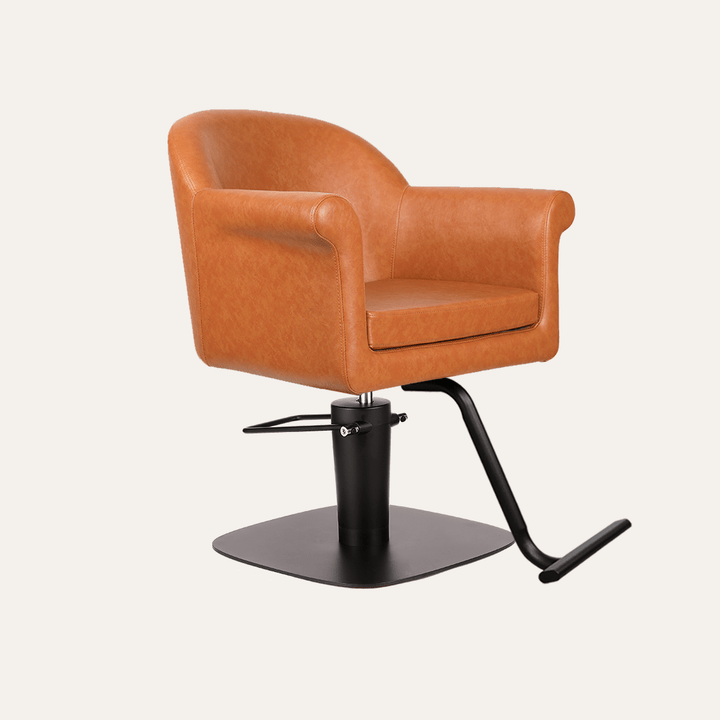 Keller International Hudson Salon Chair Camel / Square Black +$19 / Black +$19 DSP-KEL-APCHR-K1127-T-CAMEL
