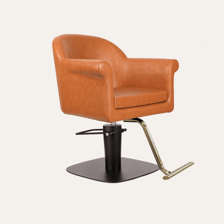 Keller International Hudson Salon Chair Camel / Square Black +$19 / Gold +$29 DSP-KEL-APCHR-K1127-T-CAMEL