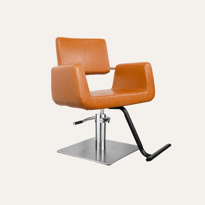 Keller International Illusion Salon Chair Camel / Stainless Square / Black +$19 DSP-KEL-APCHR-K1139-T-CAMEL