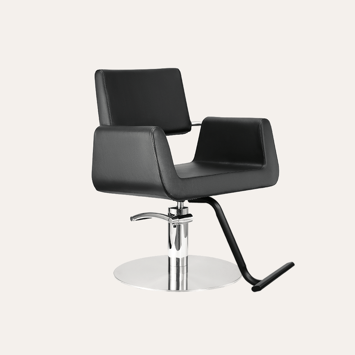Keller International Illusion Salon Chair Black / Stainless Circle / Black +$19 DSP-KEL-APCHR-K1139-T-BLACK