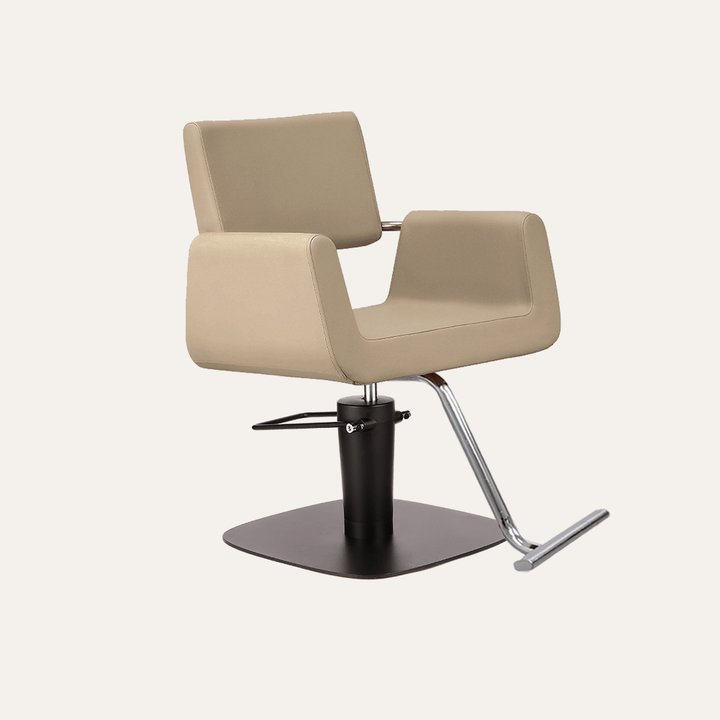 Keller International Illusion Salon Chair Cashmere / Square Black+$19 / Chrome DSP-KEL-APCHR-K1139-T-CASHMERE