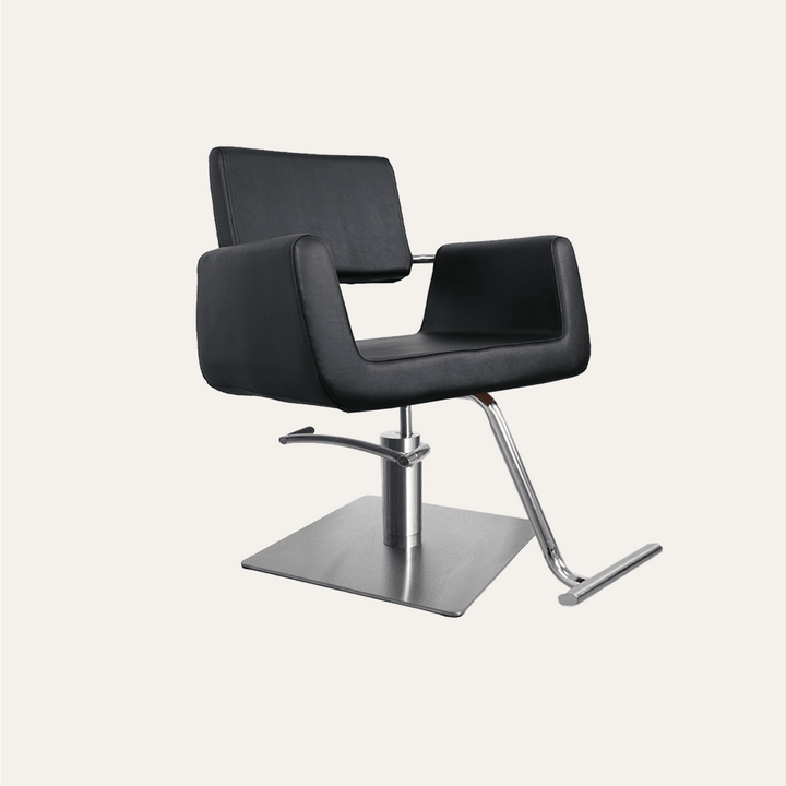 Keller International Illusion Salon Chair Black / Stainless Square / Chrome DSP-KEL-APCHR-K1139-T-BLACK