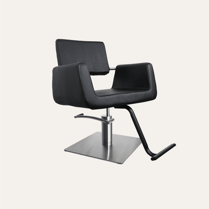 Keller International Illusion Salon Chair Black / Stainless Square / Black +$19 DSP-KEL-APCHR-K1139-T-BLACK