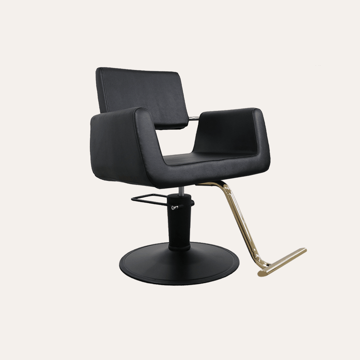 Keller International Illusion Salon Chair Black / Black / Gold +$29 DSP-KEL-APCHR-K1139-T-BLACK