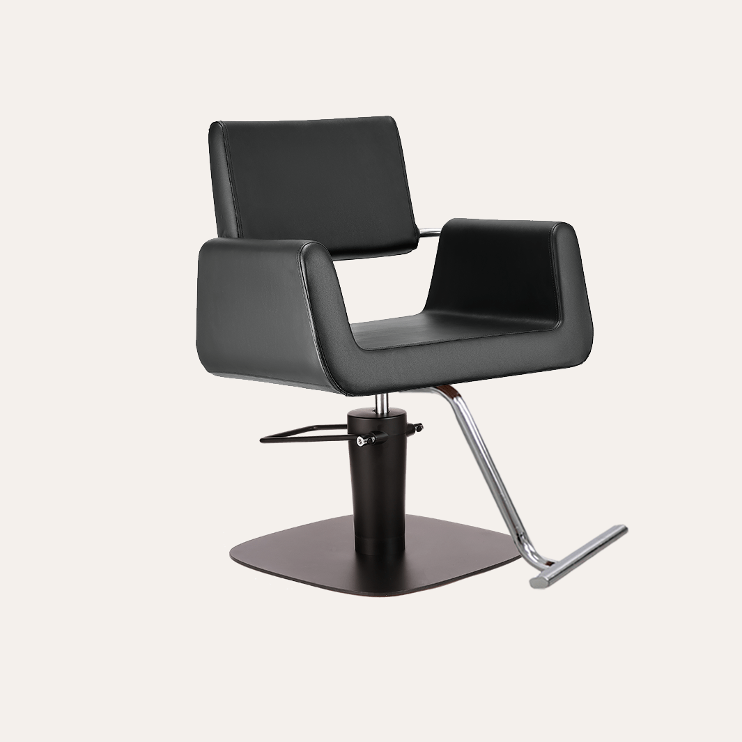 Keller International Illusion Salon Chair Black / Square Black+$19 / Chrome DSP-KEL-APCHR-K1139-T-BLACK