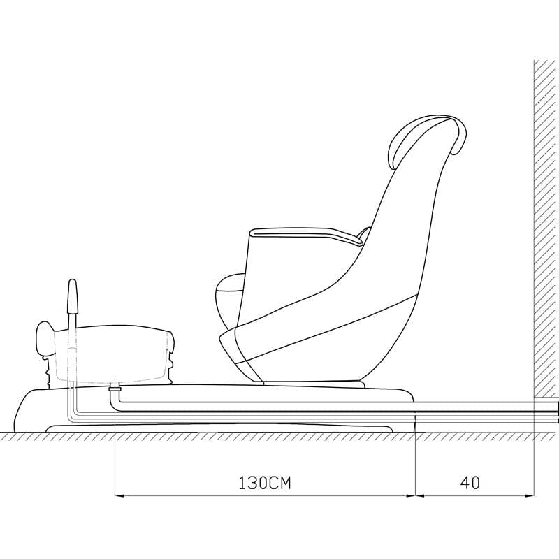 BeNoravo BENORAVO Fashion Modern Plumbed Pedicure Spa Chair