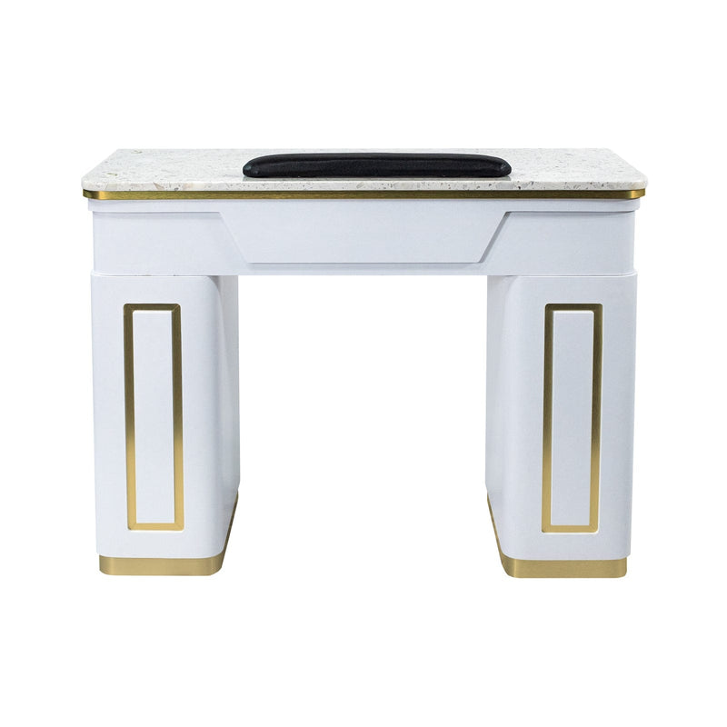 Mayakoba NAPA Manicure Table (White & Silver)