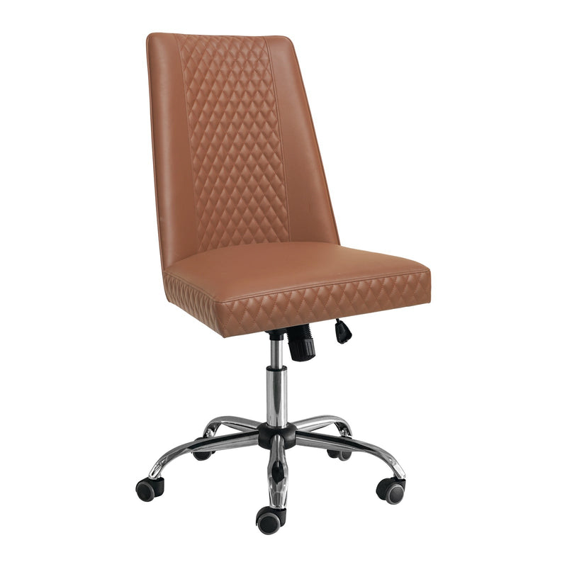 Mayakoba ESTELLE Hydraulic Customer Chair with Rolling Base Cappuccino JS-CUCHR-11808W-CPO