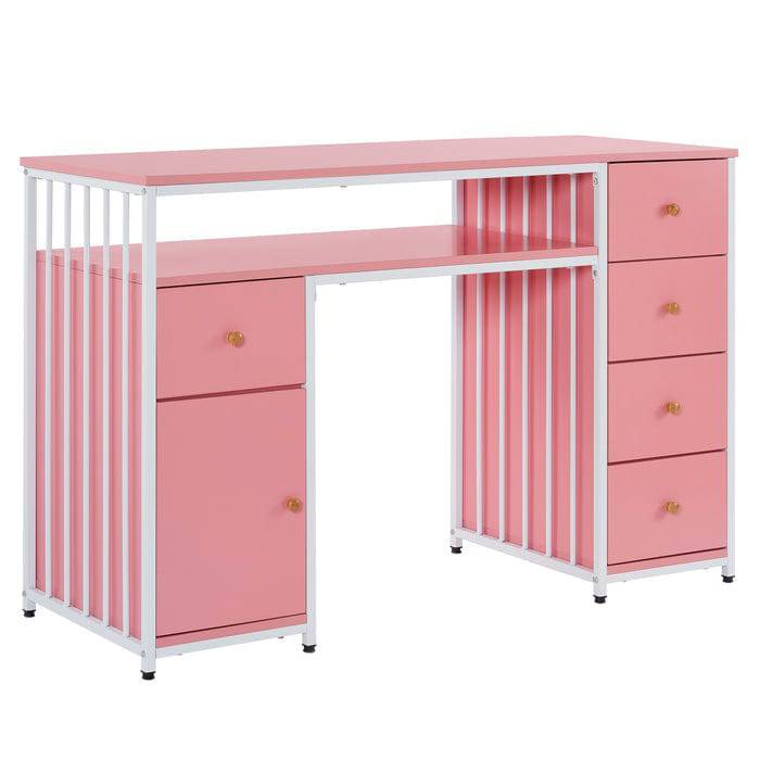 Brooks Salon Furnishing Julia Manicure Table Pink FF-BBP-NTBL-6154-2414-PNK