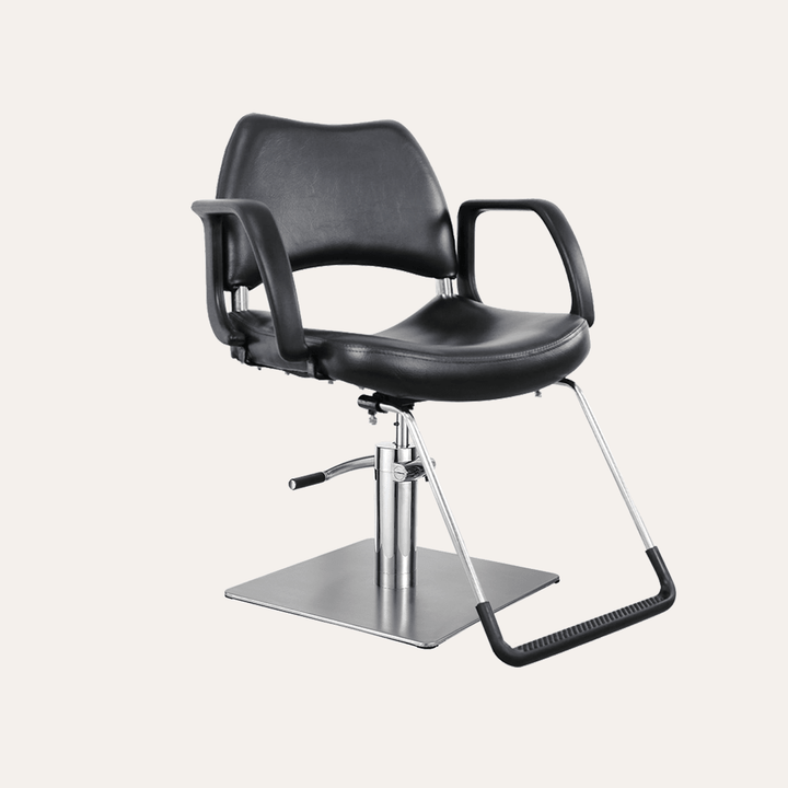 Keller International X-Wide Salon Chair Stainless Square +$30 DSP-KEL-APCHR-K1024-BLACK