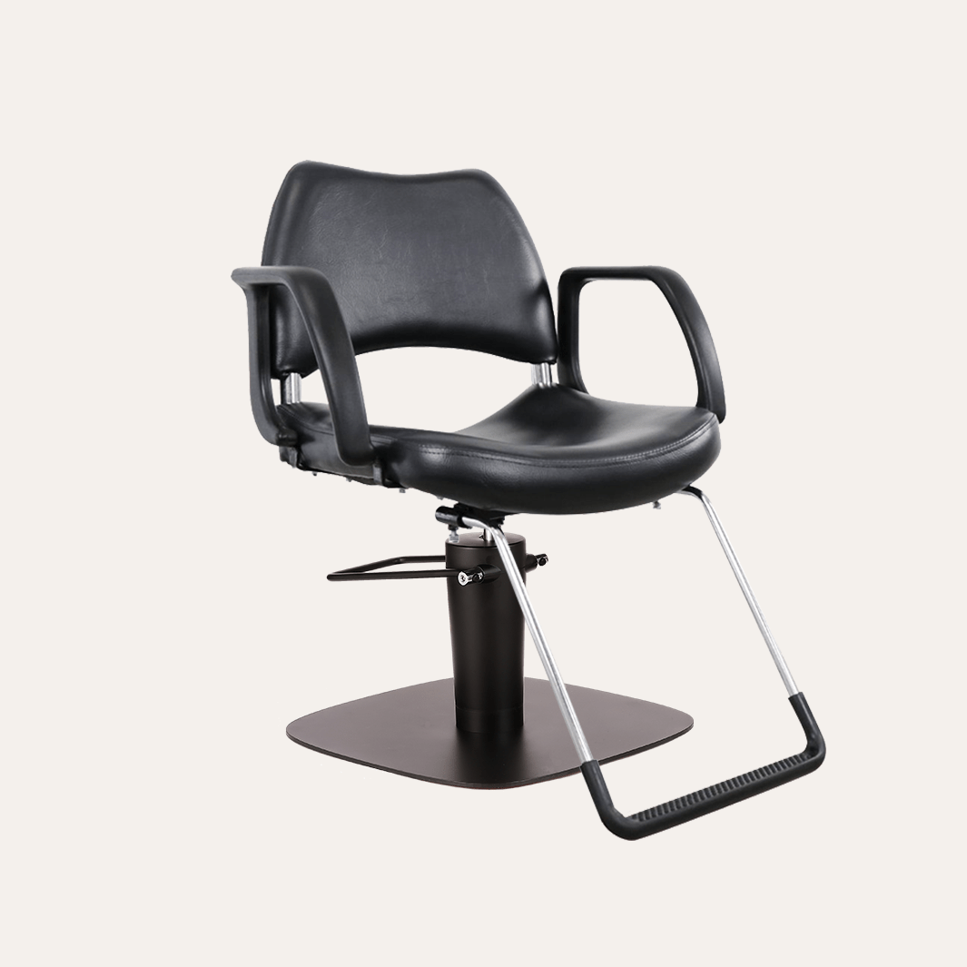 Keller International X-Wide Salon Chair Square Black +$30 DSP-KEL-APCHR-K1024-BLACK
