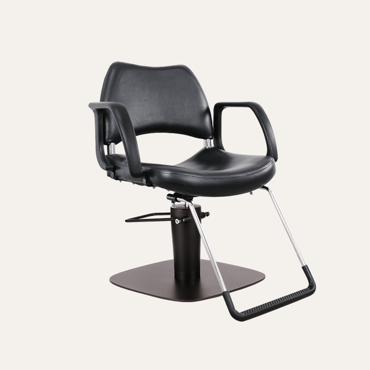 Keller International X-Wide Salon Chair Square Black +$30 DSP-KEL-APCHR-K1024-BLACK
