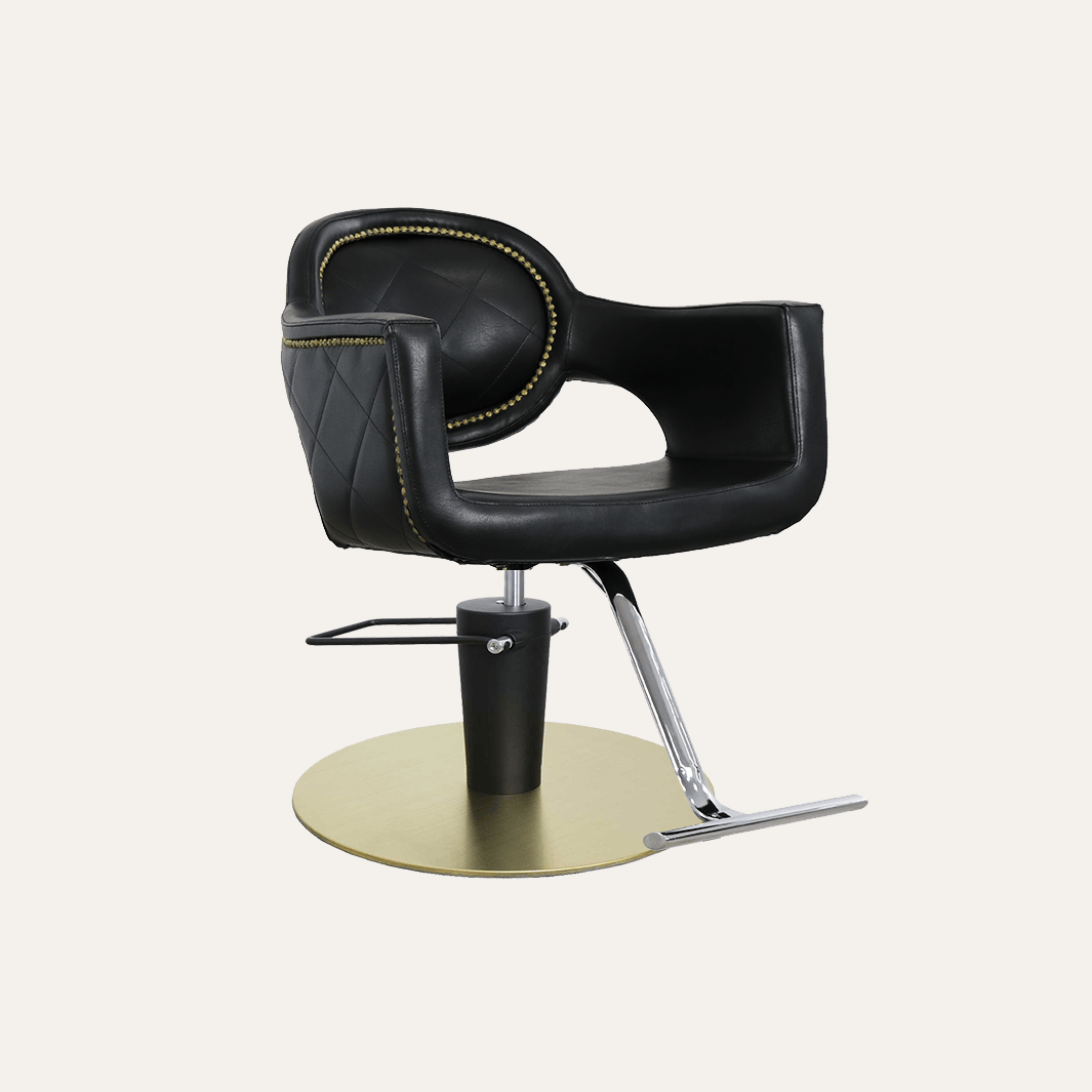 Keller International Juliet Salon Chair Gold +$19 *Special Care Instructions* DSP-KEL-APCHR-K1177-T-BLACK