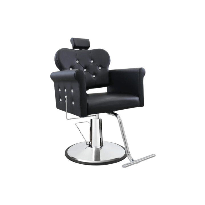 Keller International Glam II All Purpose Chair Black / Standard HG1 Base / Chrome DSP-KEL-APCHR-K1268C-T-BLACK
