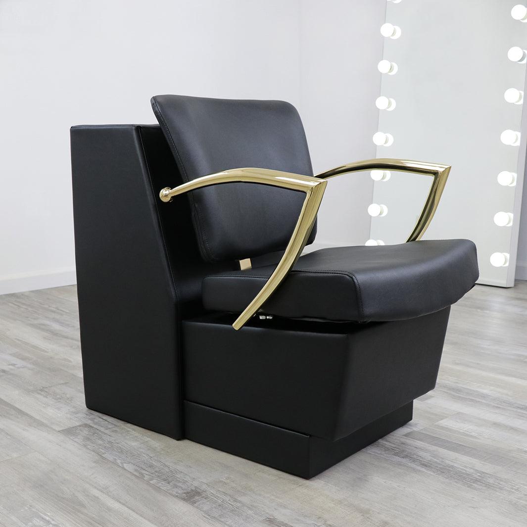 Keller International Manhattan Gold Dryer Chair DSP-KEL-DRY-K1311-BLACK-GOLD