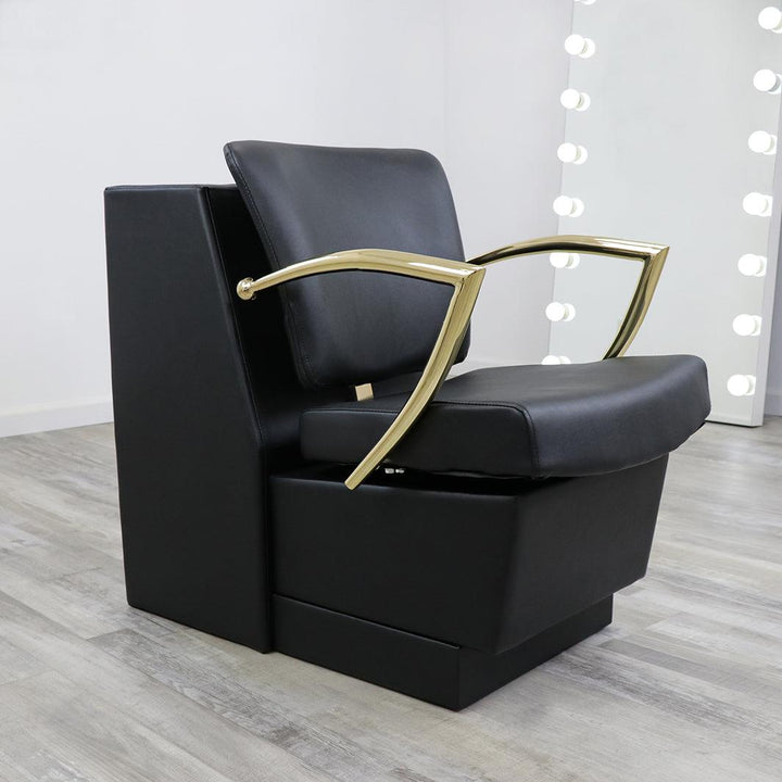 Keller International Manhattan Gold Dryer Chair DSP-KEL-DRY-K1311-BLACK-GOLD