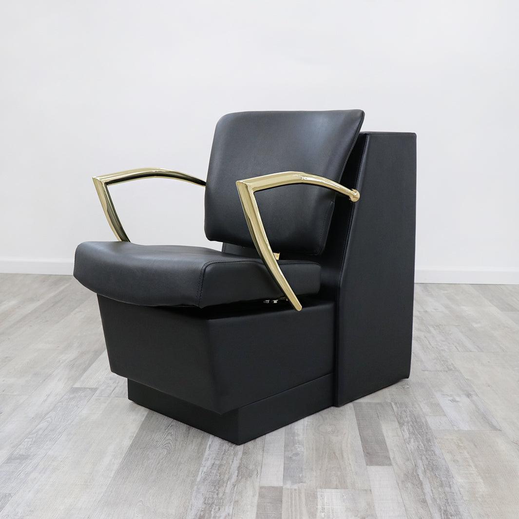 Keller International Manhattan Gold Dryer Chair DSP-KEL-DRY-K1311-BLACK-GOLD