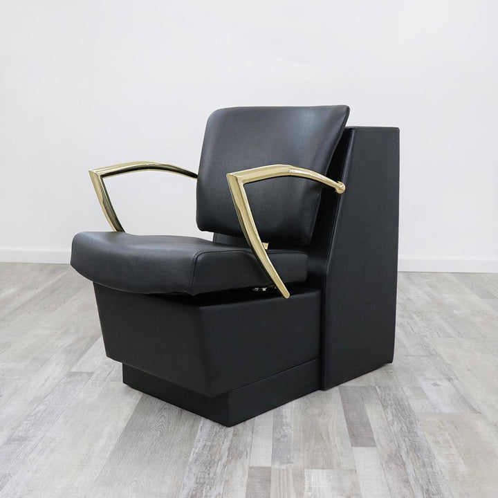 Keller International Manhattan Gold Dryer Chair DSP-KEL-DRY-K1311-BLACK-GOLD