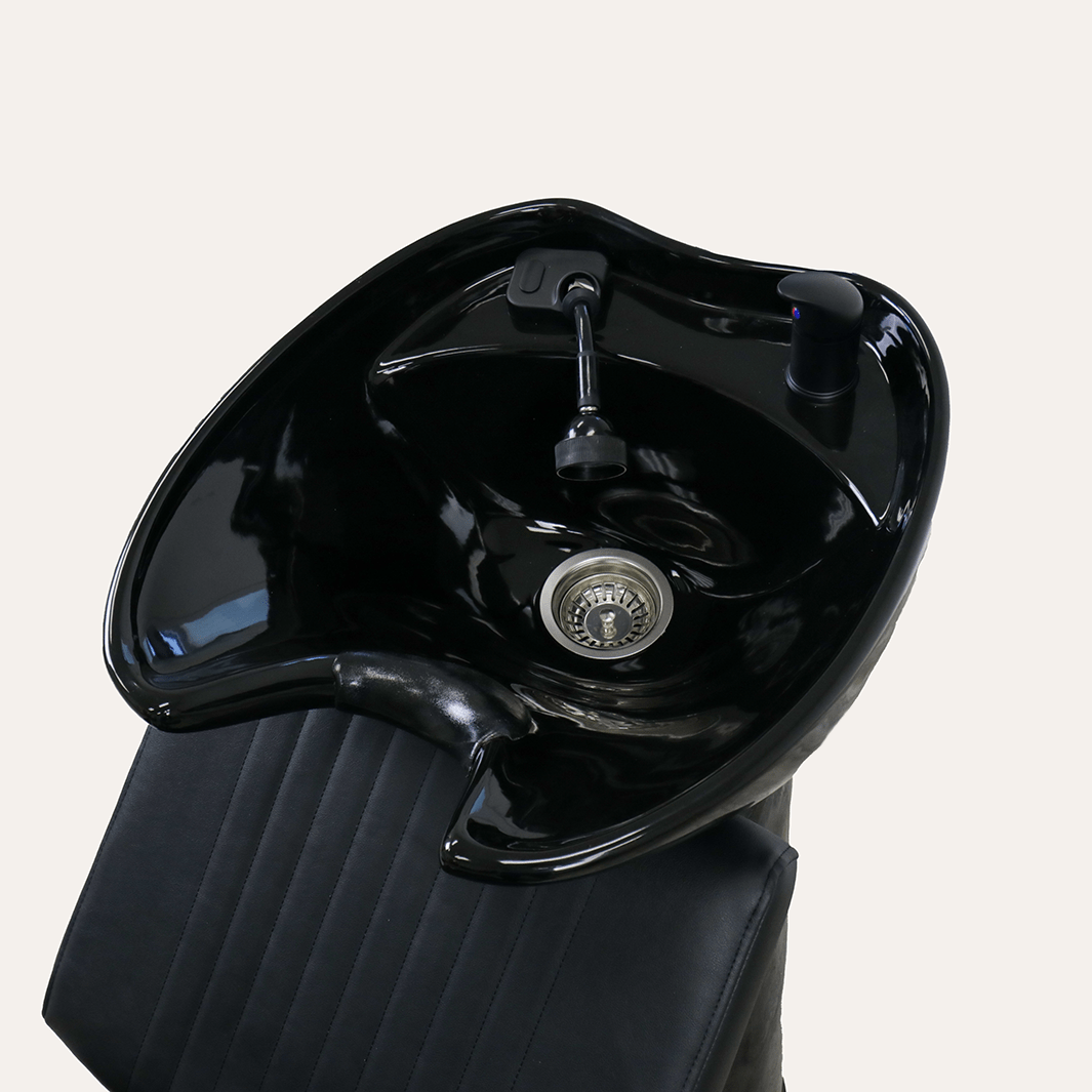 Keller International Athena Shampoo Bowl And Chair Black DSP-KEL-BWSH-K4058-BLACK