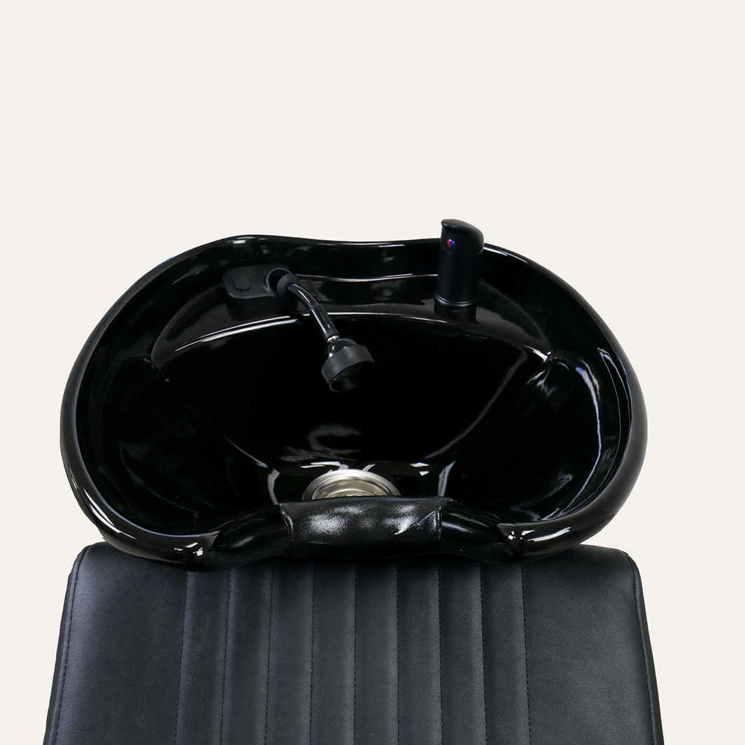 Keller International Athena Shampoo Bowl And Chair Black DSP-KEL-BWSH-K4058-BLACK