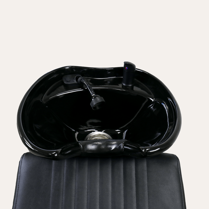 Keller International Athena Shampoo Bowl And Chair Black DSP-KEL-BWSH-K4058-BLACK