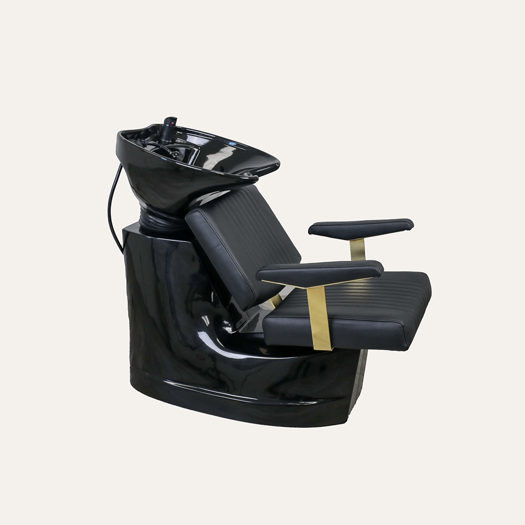 Keller International Athena Shampoo Bowl And Chair Black DSP-KEL-BWSH-K4058-BLACK