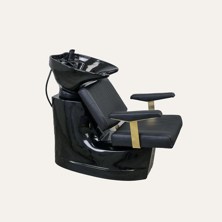 Keller International Athena Shampoo Bowl And Chair Black DSP-KEL-BWSH-K4058-BLACK