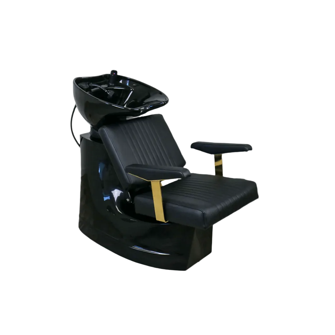 Keller International Athena Shampoo Bowl And Chair Black DSP-KEL-BWSH-K4058-BLACK